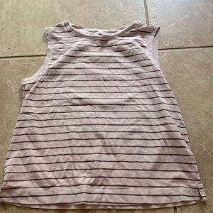 Old navy vintage cotton tank pink and brown stripe